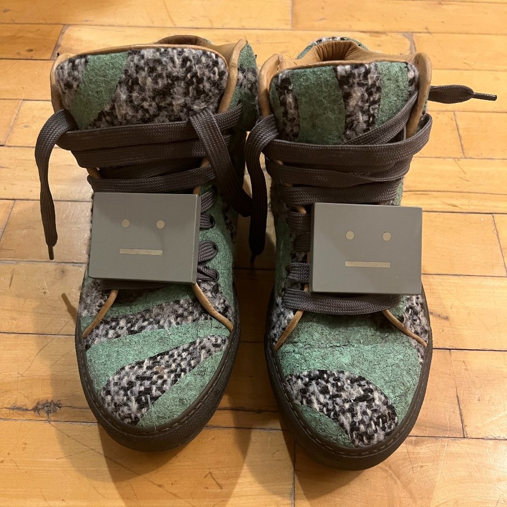 Acne Studios Cleo Tweed FACE sneakers